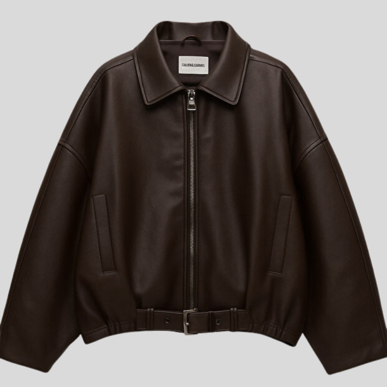 Calien&Carmel Kahverengi Artificial Deri Jackets