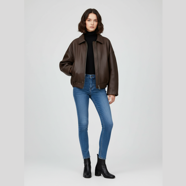 Calien&Carmel Kahverengi Artificial Deri Jackets