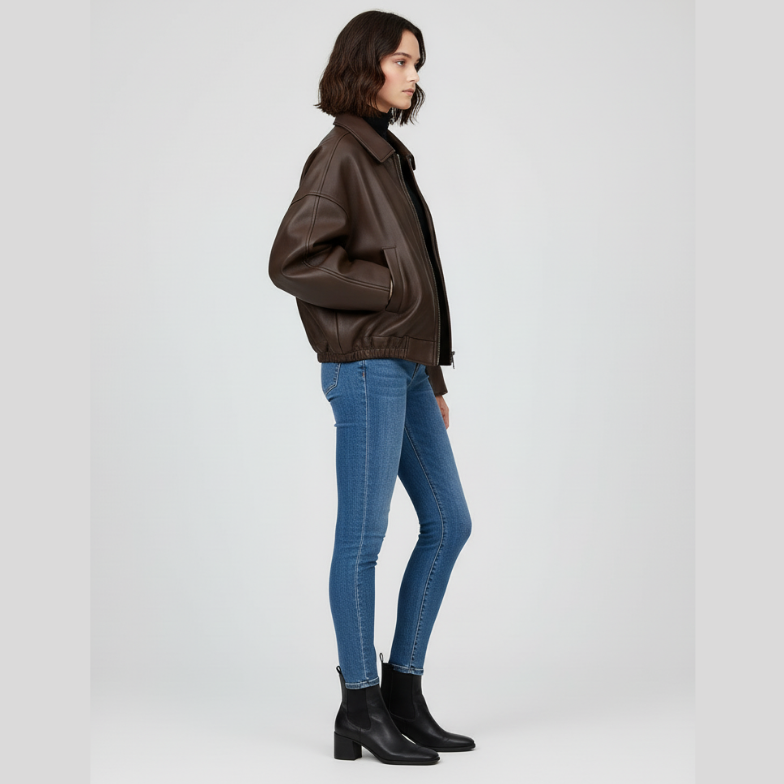 Calien&Carmel Kahverengi Artificial Deri Jackets