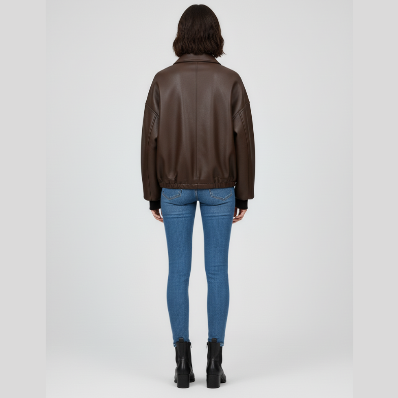 Calien&Carmel Kahverengi Artificial Deri Jackets