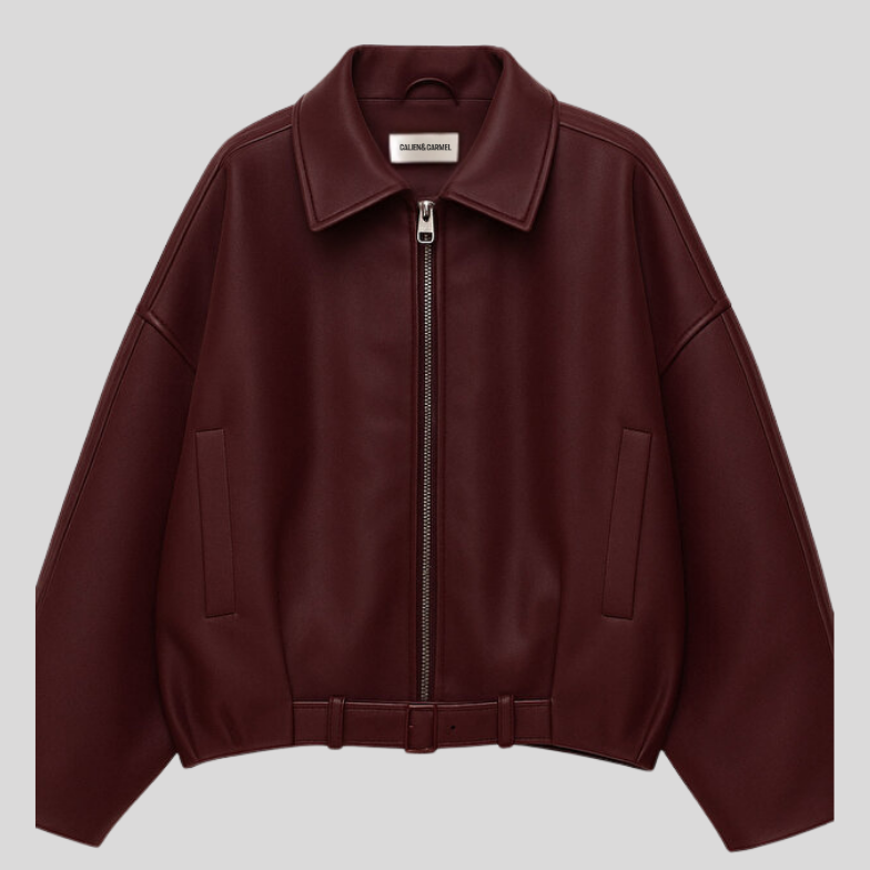 Calien&Carmel Bordo Artificial Deri Jackets