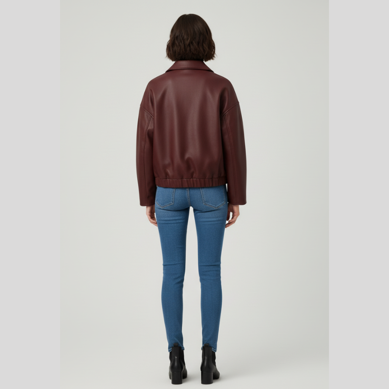 Calien&Carmel Bordo Artificial Deri Jackets