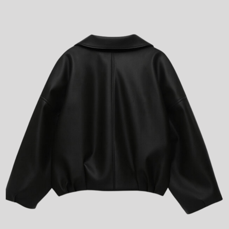 Calien&Carmel Siyah Artificial Deri Jackets