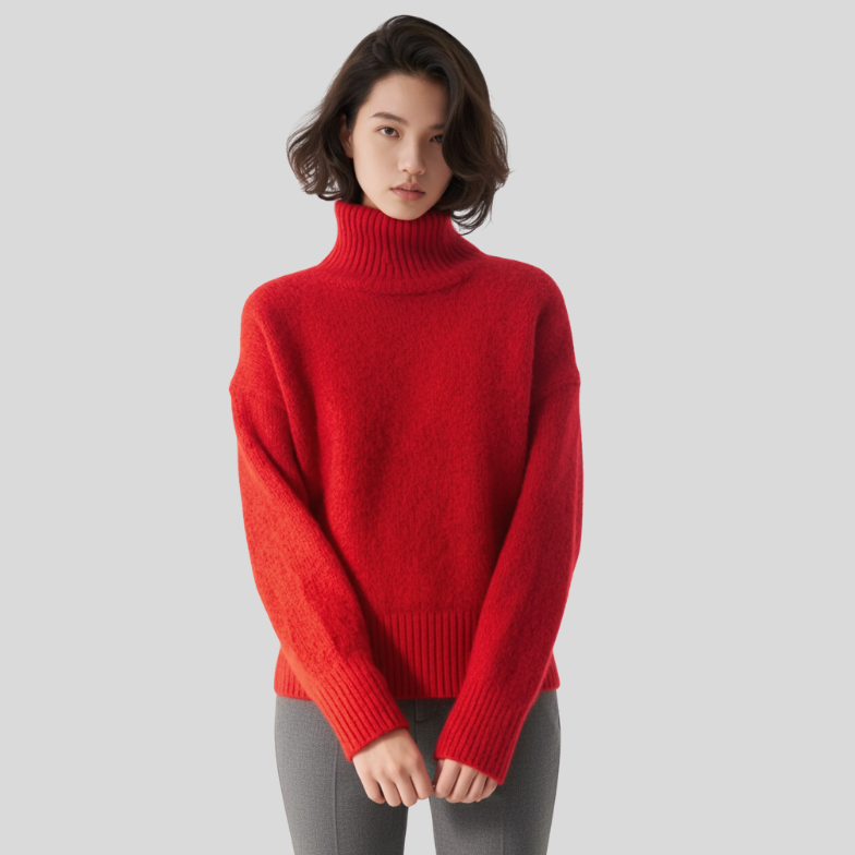 Calien&Carmel Kırmızı Merin Kazak