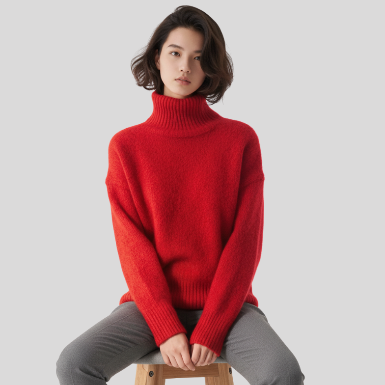 Calien&Carmel Kırmızı Merin Kazak