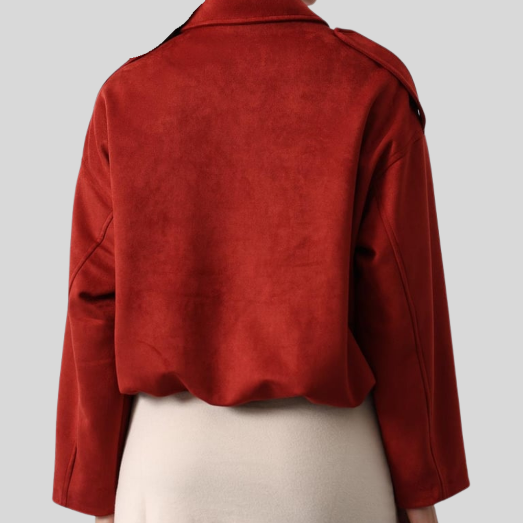 Calien&Carmel Bordo Süet Flight Ceket