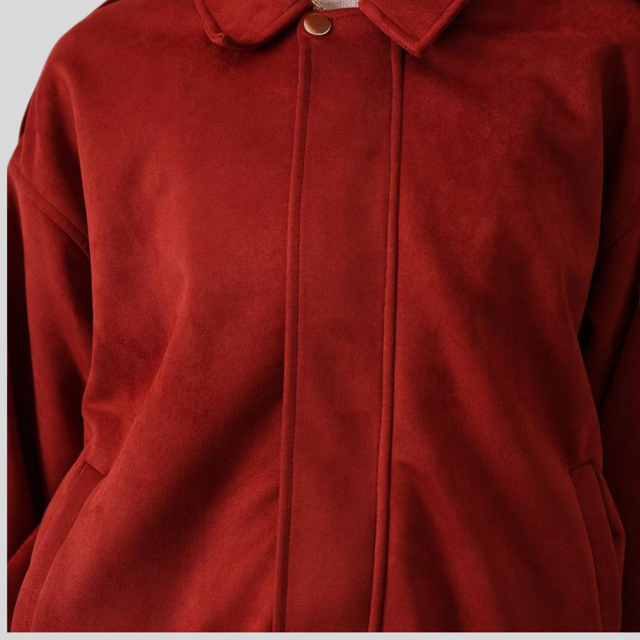 Calien&Carmel Bordo Süet Flight Ceket