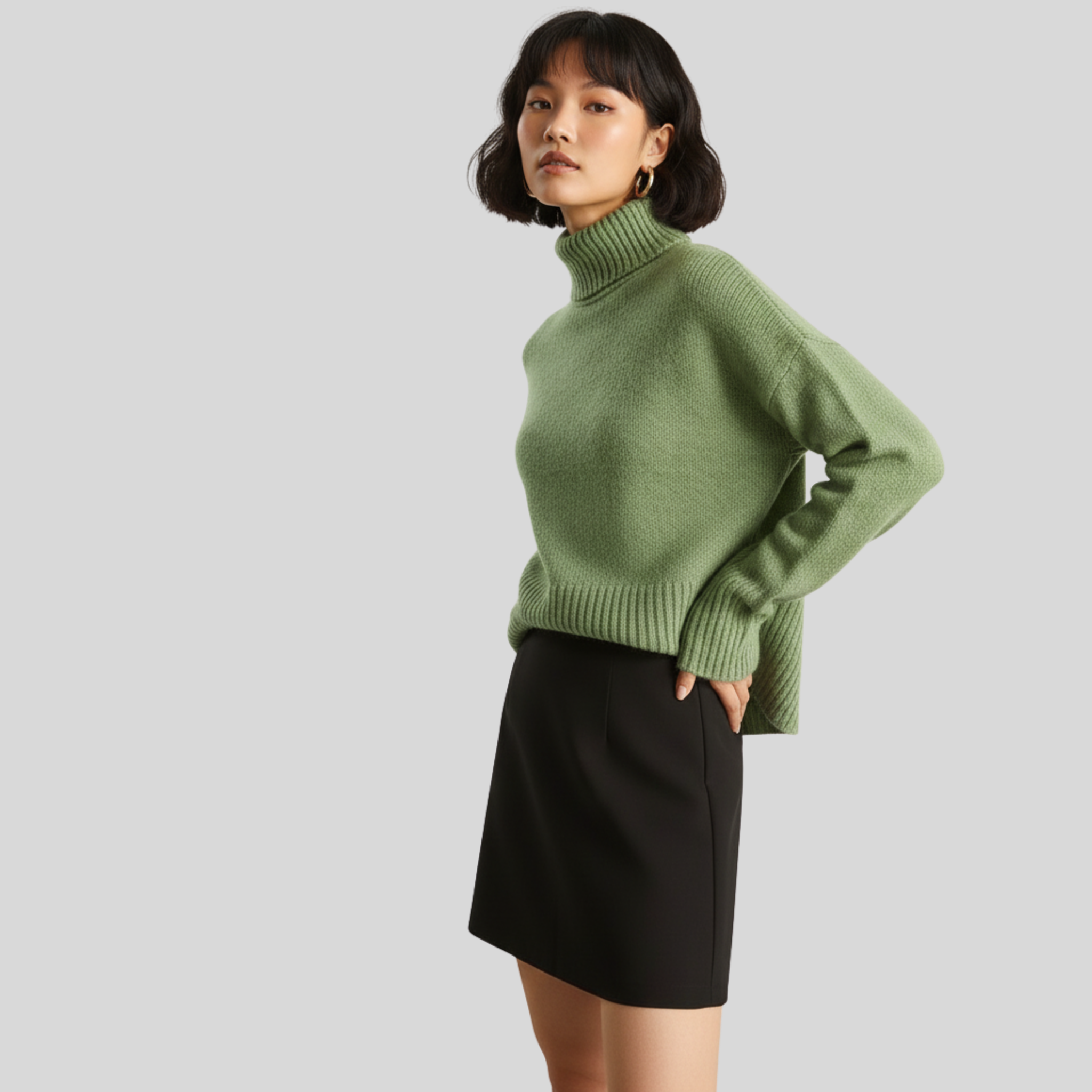 Calien&Carmel Yeşil Merin Kazak