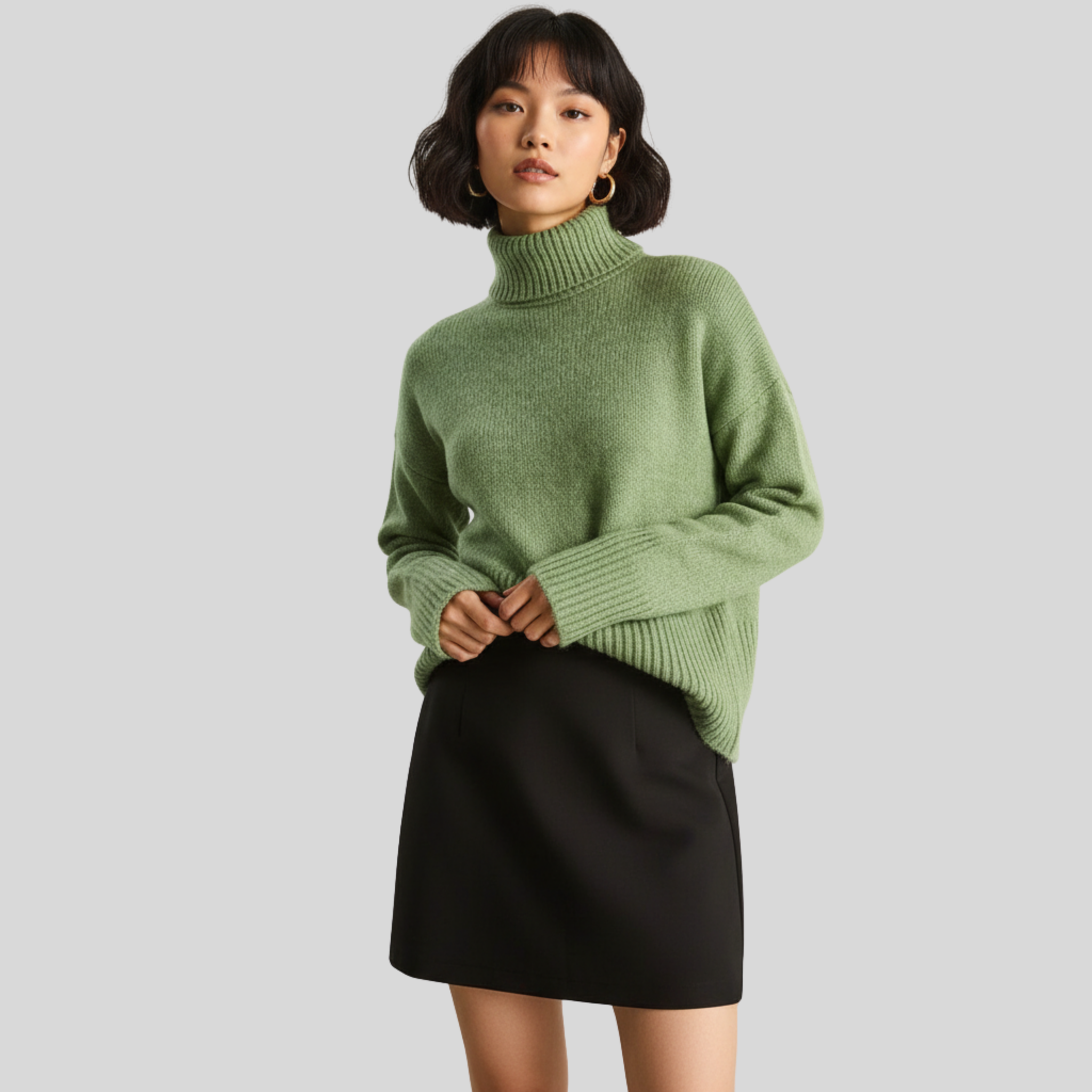 Calien&Carmel Yeşil Merin Kazak